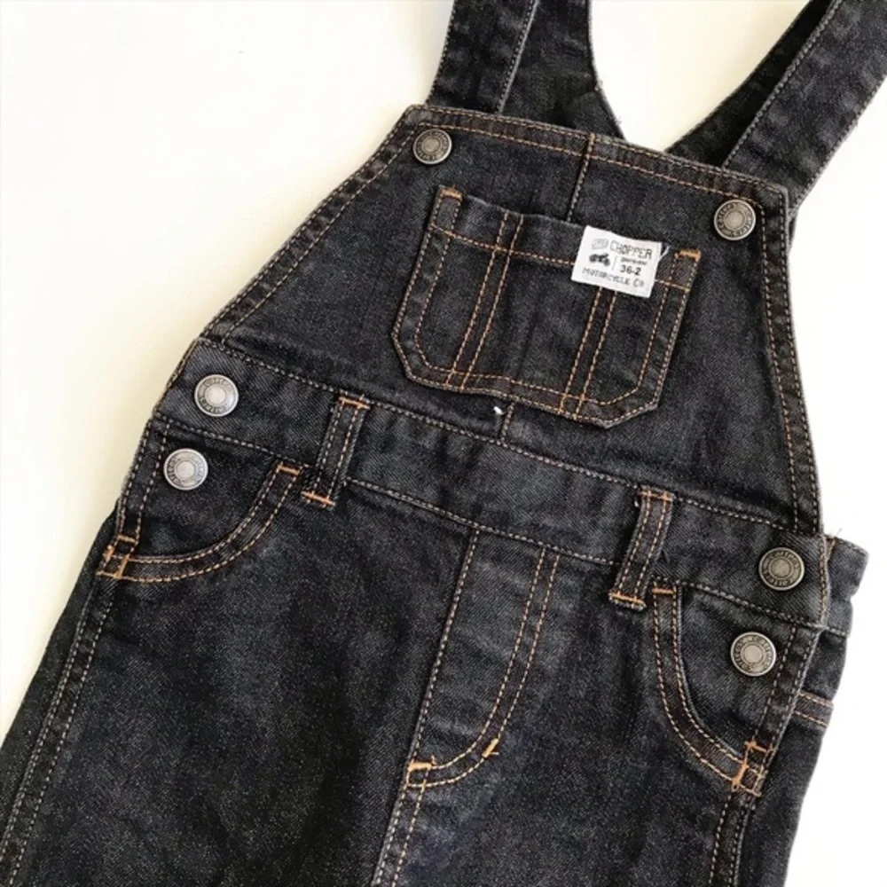 Carter’s black denim overalls EUC 18 months